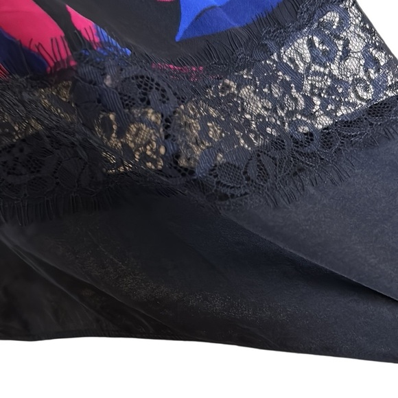 NWT Joe Fresh ,satin ,lace ,floral flare skirt,satin feel, - Picture 8 of 11